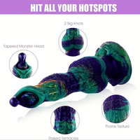 9.84in Monster Tentacle Knot Fantasy Silicone Large Female Dildo