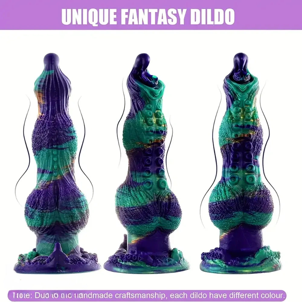 9.84in Monster Tentacle Knot Fantasy Silicone Large Female Dildo