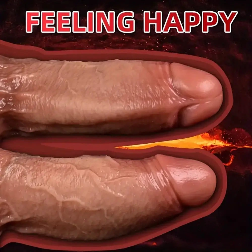 9.84in Premium Realistic Silicone Big Flexible Dildo For Hands-Free Play