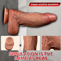 9.84in Premium Realistic Silicone Big Flexible Dildo For Hands-Free Play