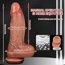 9.84in Premium Realistic Silicone Big Flexible Dildo For Hands-Free Play