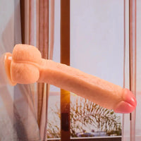 9.84in PVC Curved Big Anal Adult Sex Toy Real Lifelike Women Dildo