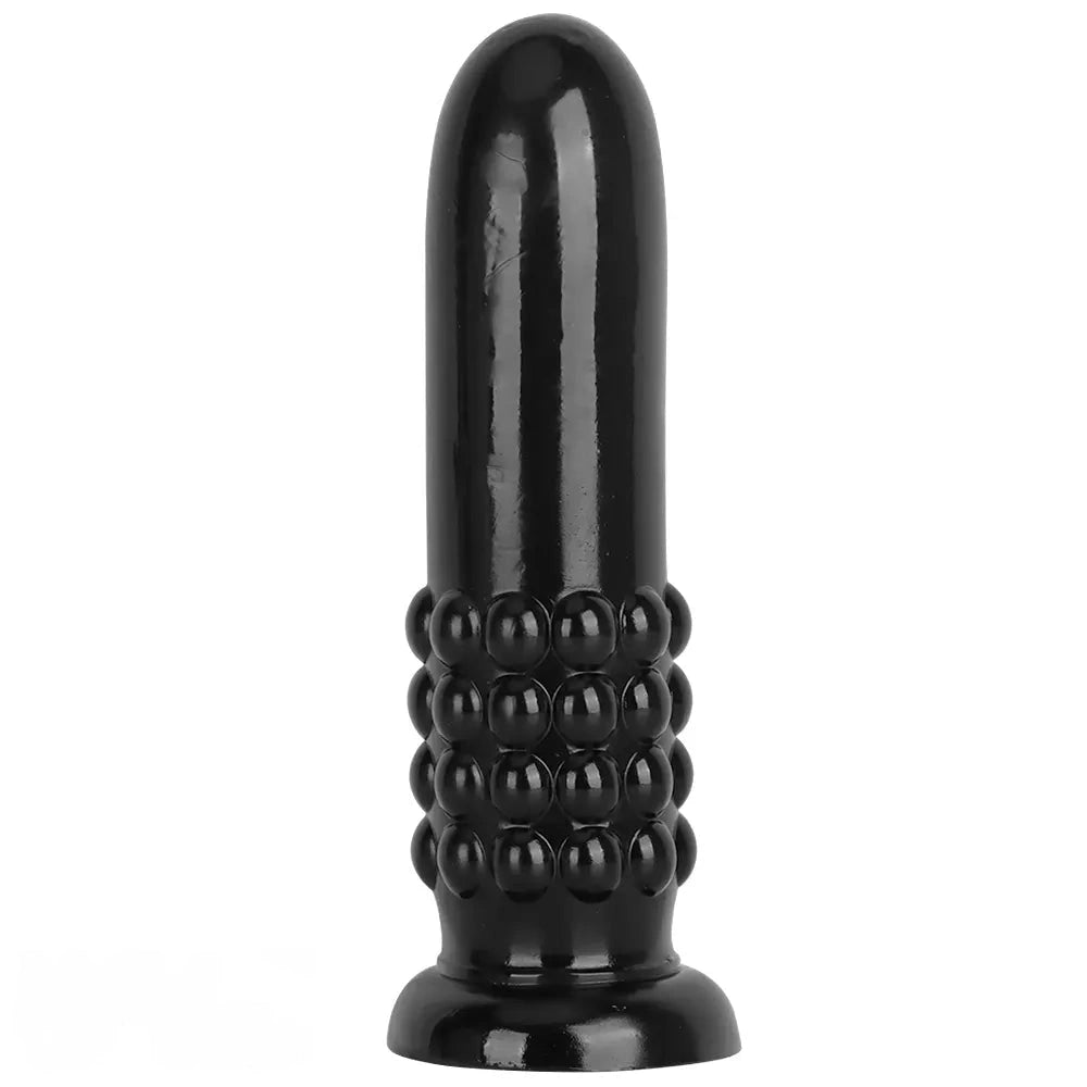 9.84in PVC Spiked Anal Plug Big Black Bold Design Dildo Couples Sex Toy