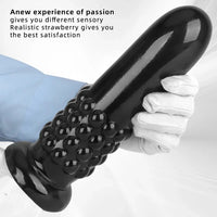 9.84in PVC Spiked Anal Plug Big Black Bold Design Dildo Couples Sex Toy