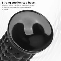 9.84in PVC Spiked Anal Plug Big Black Bold Design Dildo Couples Sex Toy