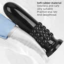 9.84in PVC Spiked Anal Plug Big Black Bold Design Dildo Couples Sex Toy
