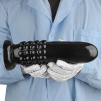 9.84in PVC Spiked Anal Plug Big Black Bold Design Dildo Couples Sex Toy