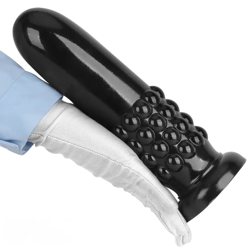9.84in PVC Spiked Anal Plug Big Black Bold Design Dildo Couples Sex Toy