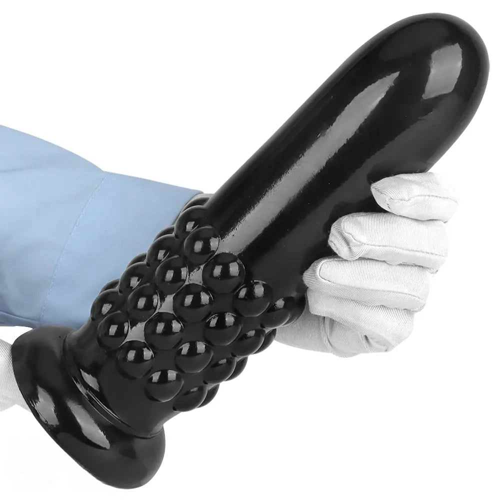 9.84in PVC Spiked Anal Plug Big Black Bold Design Dildo Couples Sex Toy