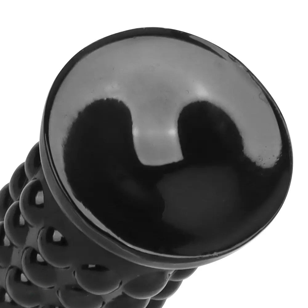 9.84in PVC Spiked Anal Plug Big Black Bold Design Dildo Couples Sex Toy