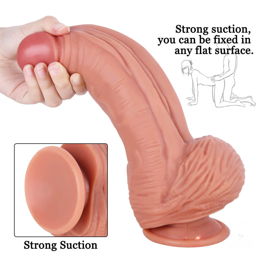9.84in Realistic Big Thick Men Fucking Dildo For Women Sex Orgasm