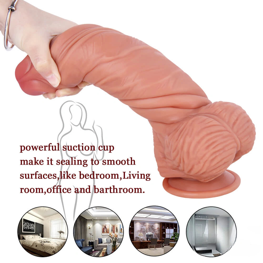9.84in Realistic Big Thick Men Fucking Dildo For Women Sex Orgasm