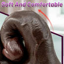 9.84in Realistic Double-Ended Liquid Silicone Flexible Ebony Large Dildo