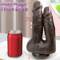 9.84in Realistic Double-Ended Liquid Silicone Flexible Ebony Large Dildo