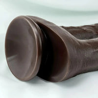 9.84in Realistic Double-Ended Liquid Silicone Flexible Ebony Large Dildo
