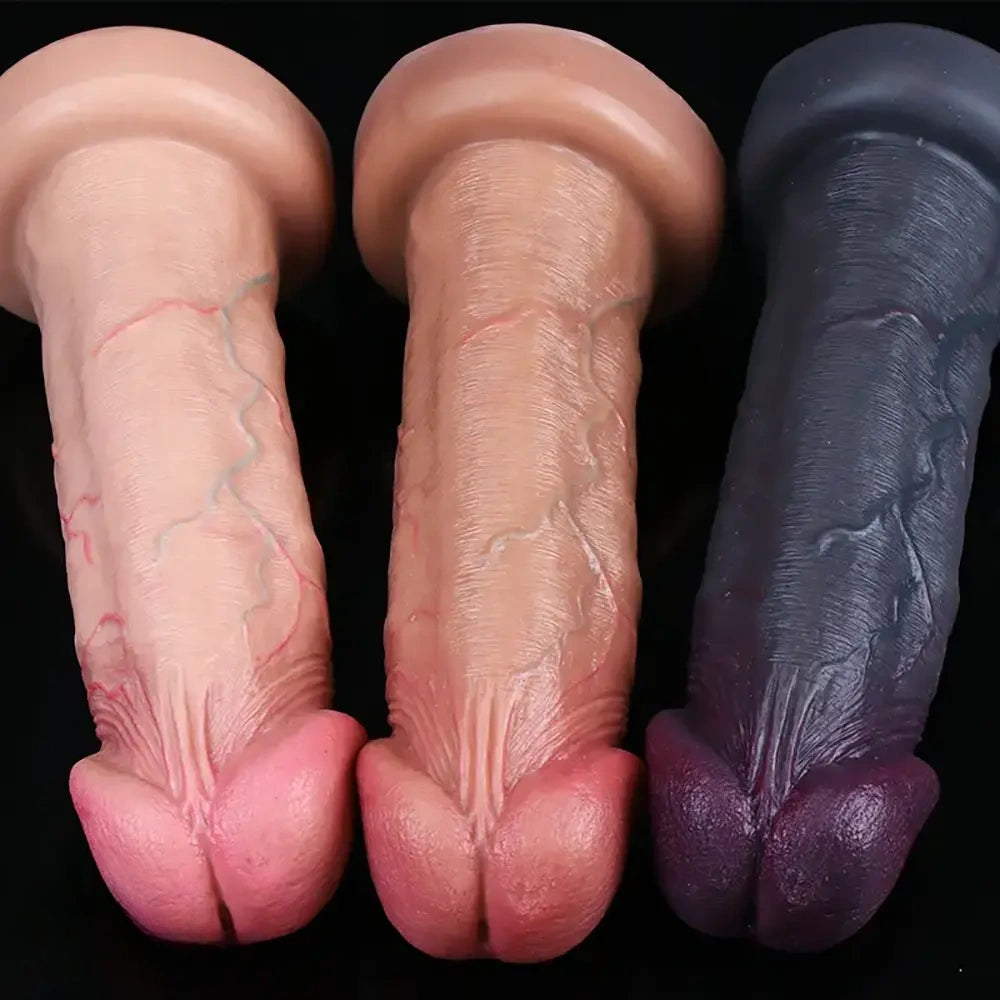 9.84in Realistic Huge Dildo Soft Silicone Sex Toy For Couples Sex