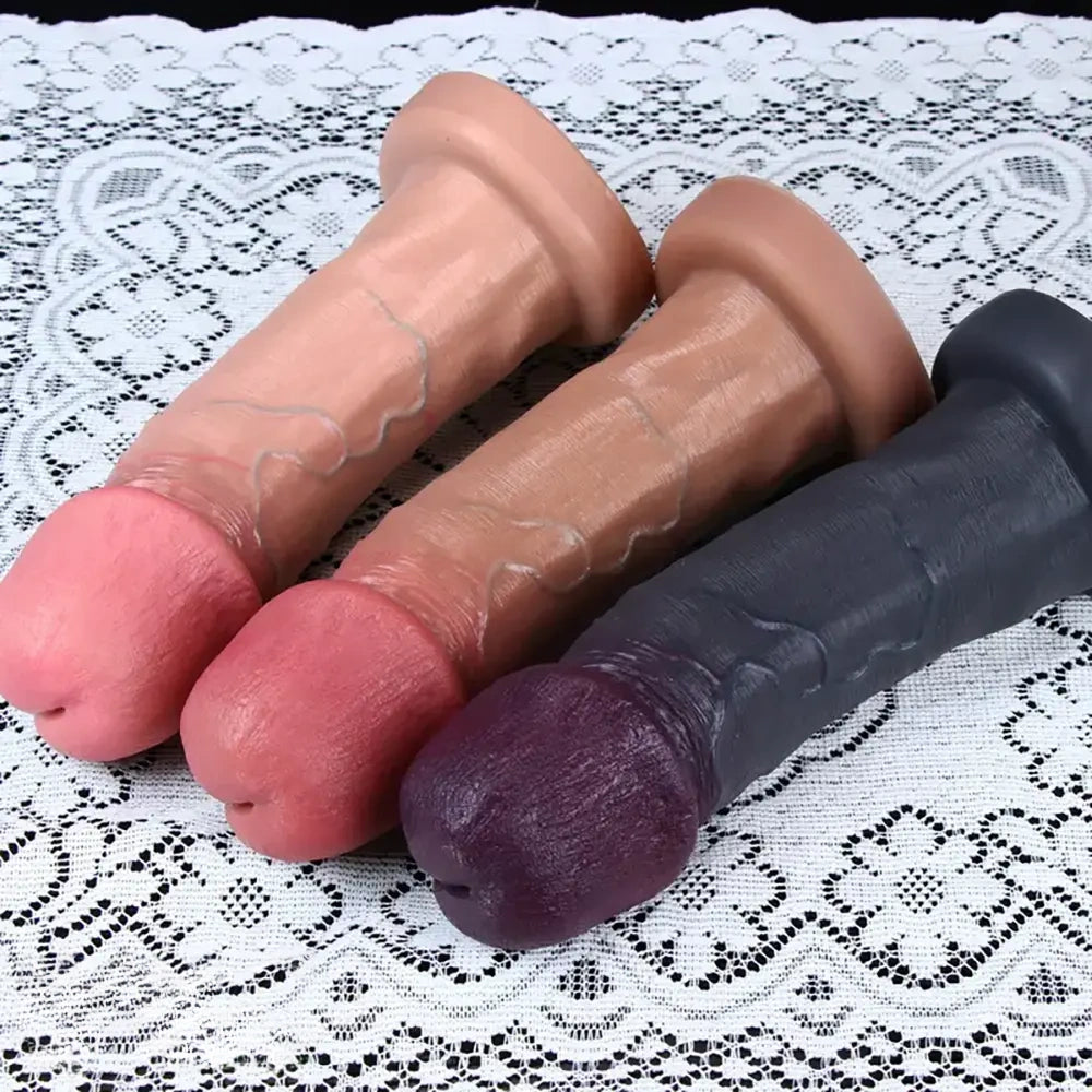 9.84in Realistic Huge Dildo Soft Silicone Sex Toy For Couples Sex