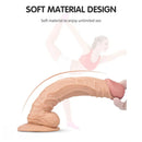 9.84in Realistic Lifelike Vein Glans Small Testicles Large Dildo