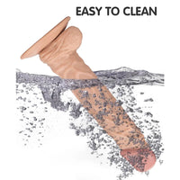 9.84in Realistic Lifelike Vein Glans Small Testicles Large Dildo