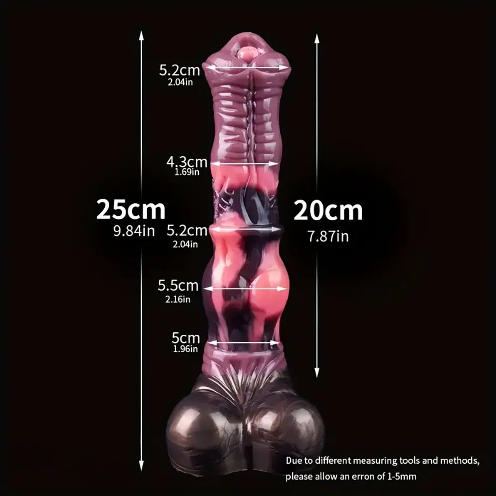 9.84in Realistic Silicone Soft Horse Cock Dildo For Lesbian Vaginal Sex
