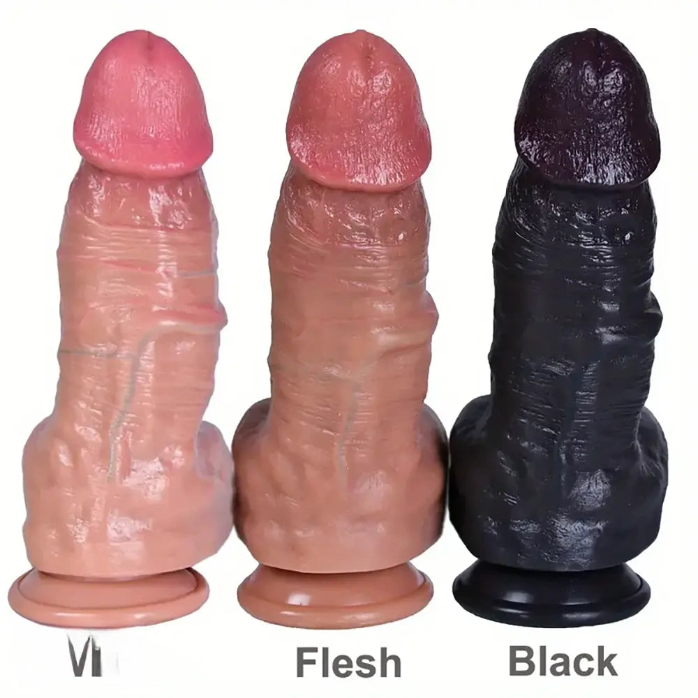 9.84in Realistic Skin Feeling Soft Big Penis Dildo Virgin Unisex Sex Toy
