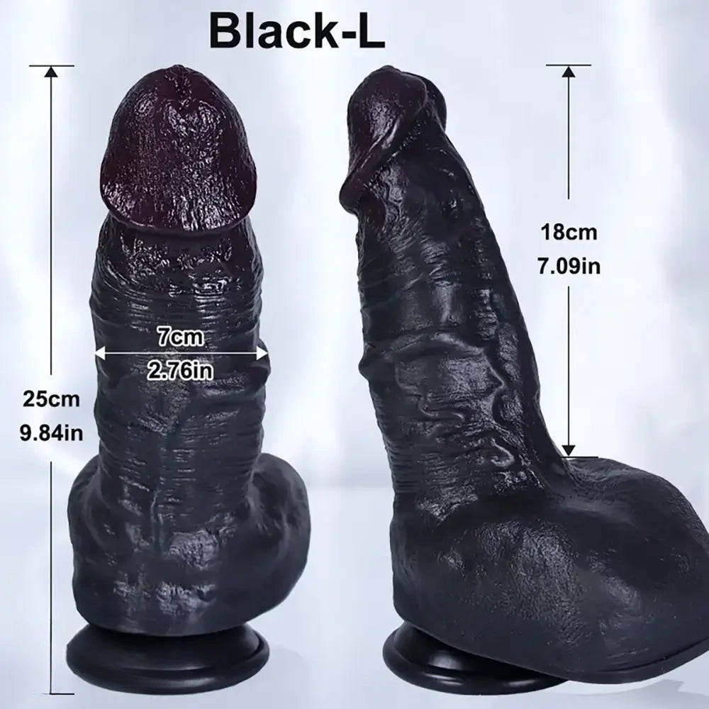 9.84in Realistic Skin Feeling Soft Big Penis Dildo Virgin Unisex Sex Toy