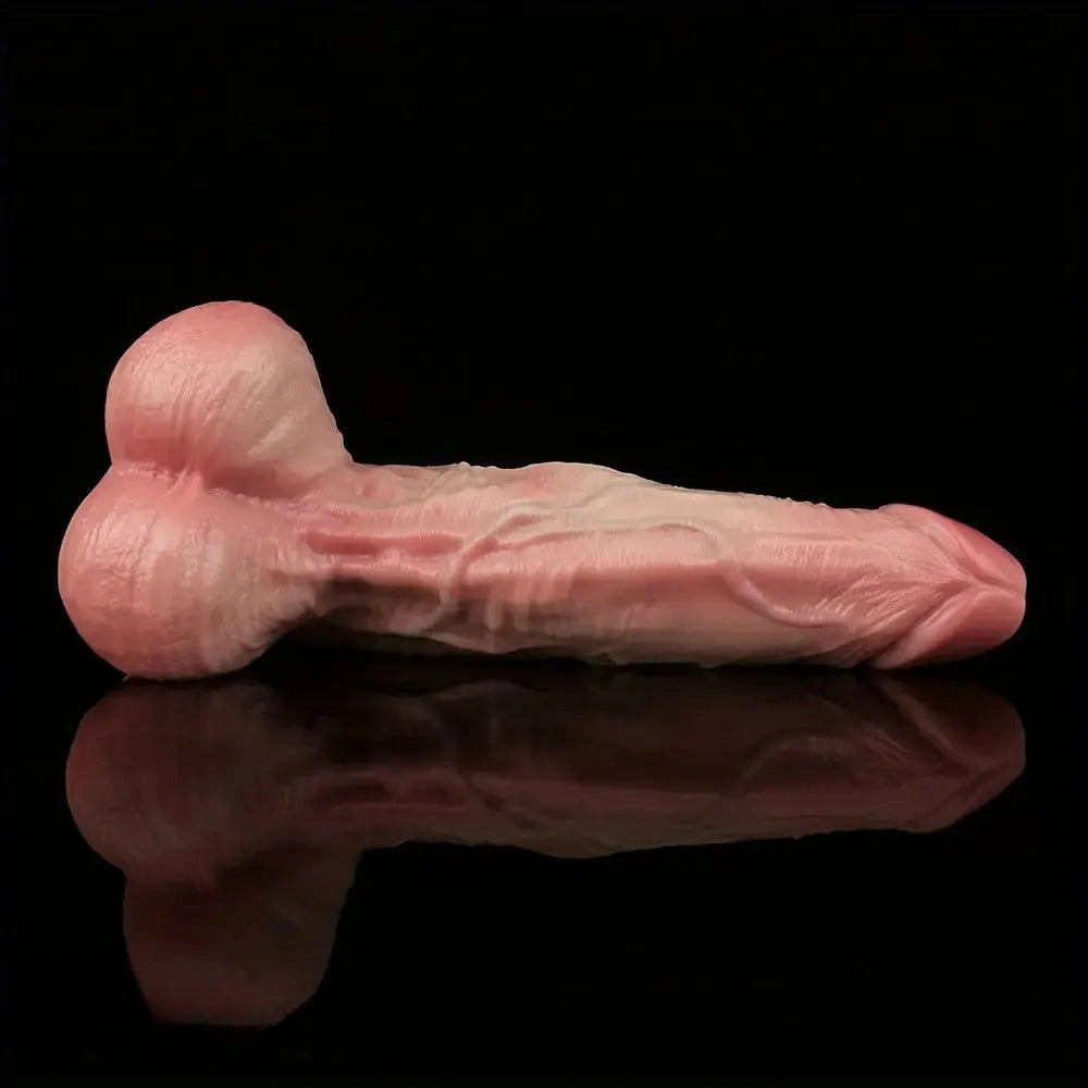 9.84in Realistic Slicky Dual Density Silicone Extension Dildo For Women