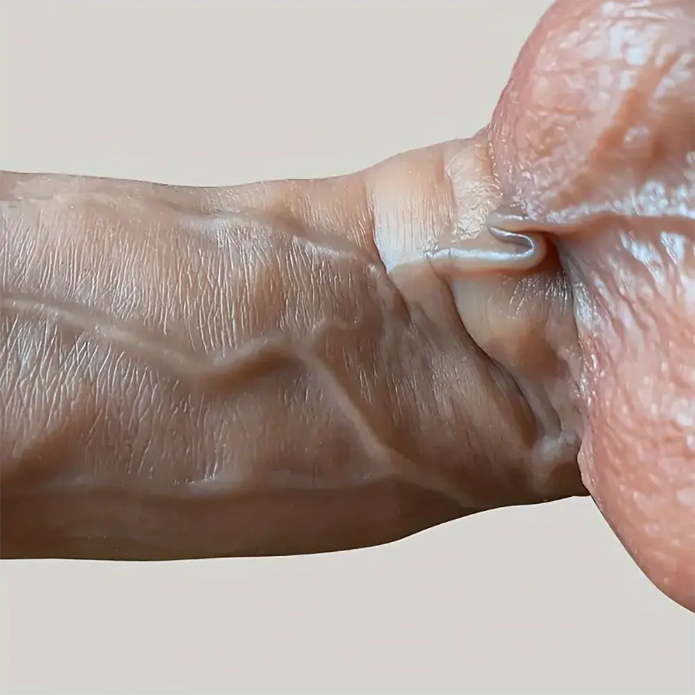 9.84in Realistic Soft Silicone Big Dildo For Men Women With Blue Veins