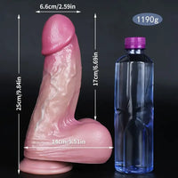 9.84in Realistic Texture Super Large Silicone Adult Novelty Play Dildo