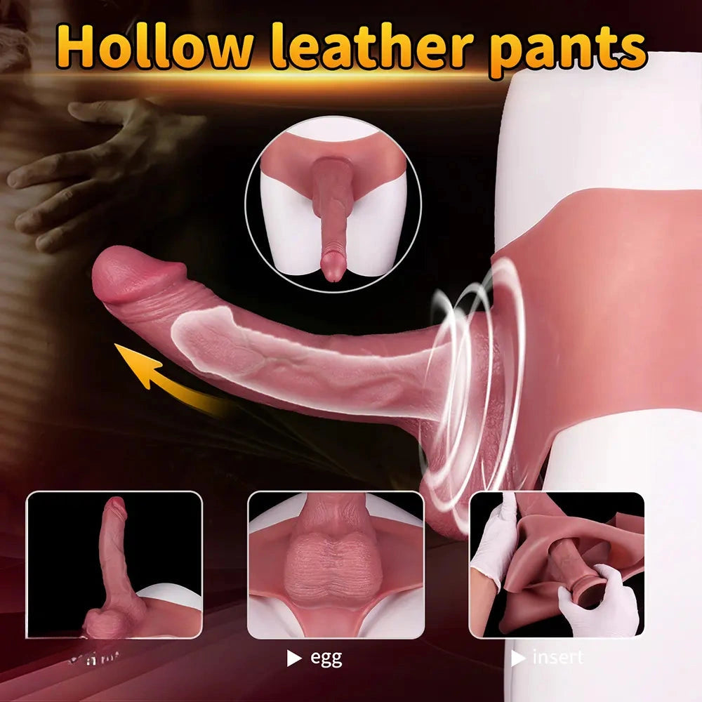 9.84in Silicone Big Strapon Hollow Dildo With Glans Penis For Women