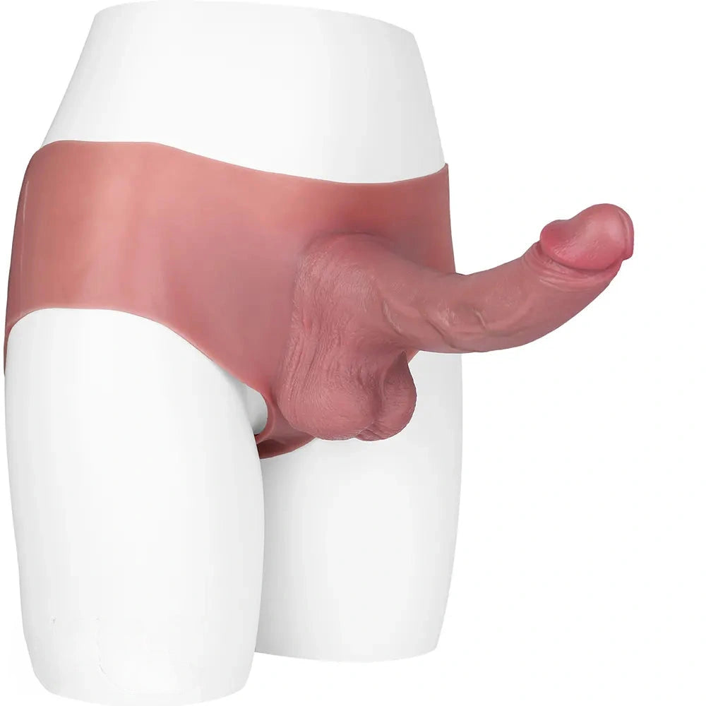 9.84in Silicone Big Strapon Hollow Dildo With Glans Penis For Women