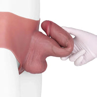 9.84in Silicone Big Strapon Hollow Dildo With Glans Penis For Women