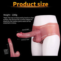 9.84in Silicone Big Strapon Hollow Dildo With Glans Penis For Women
