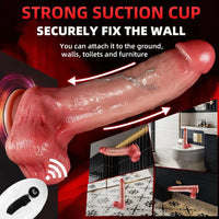 9.84in Silicone Electric Thrusting Vibrating Realistic Soft Dildo Heating Cock