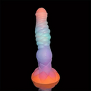 9.84in Silicone Luminous Big Dildo Animal Knot Anal Glow In Dark Penis