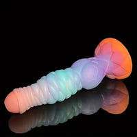 9.84in Silicone Luminous Big Dildo Animal Knot Anal Glow In Dark Penis