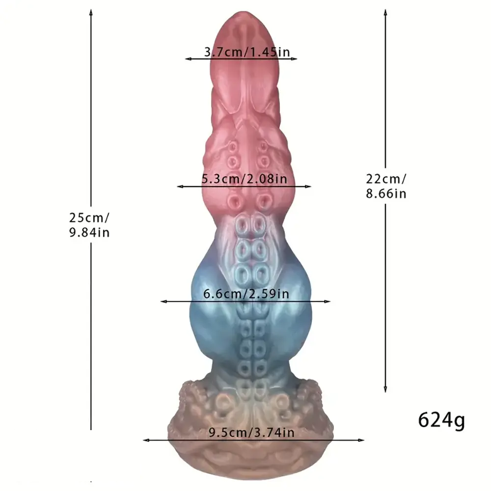 9.84in Silicone Realistic Knot Monster Octopus Tentacle Cock Sex Toy