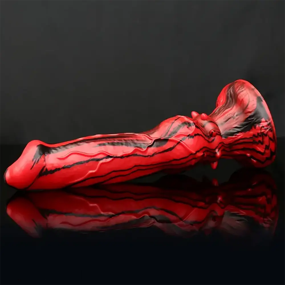 9.84in Silicone Soft Big Dog Knot Animal Dildo For Vaginal Massage