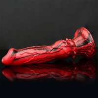 9.84in Silicone Soft Big Dog Knot Animal Dildo For Vaginal Massage