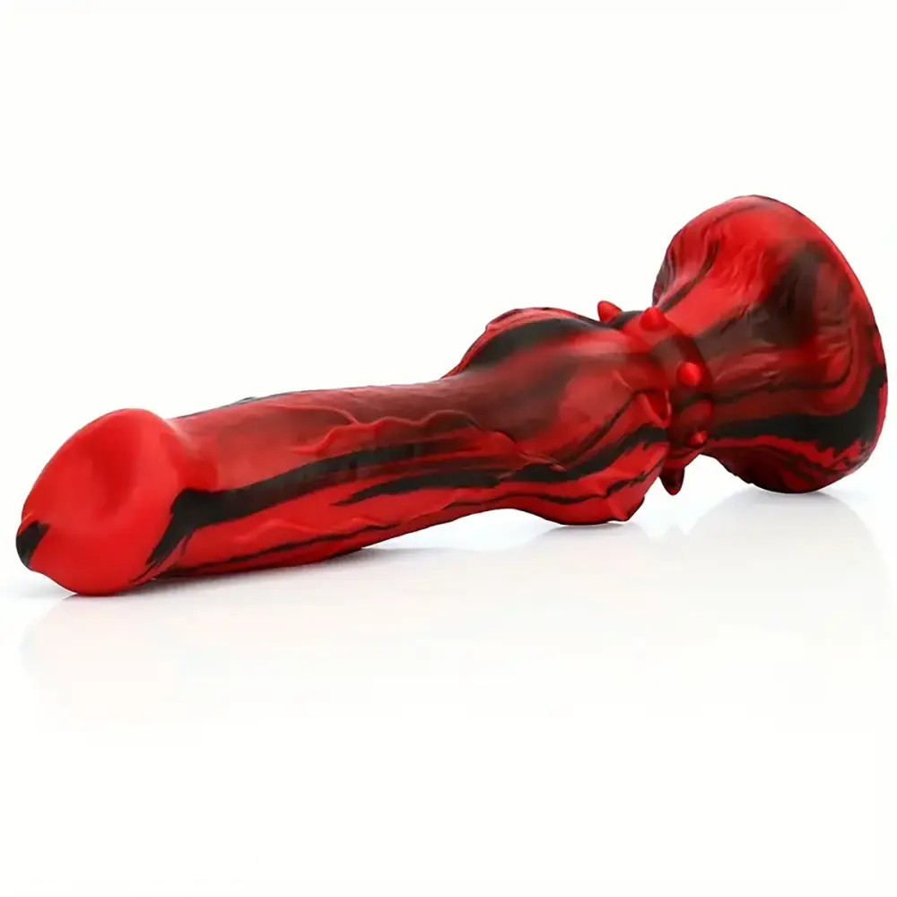 9.84in Silicone Soft Big Dog Knot Animal Dildo For Vaginal Massage