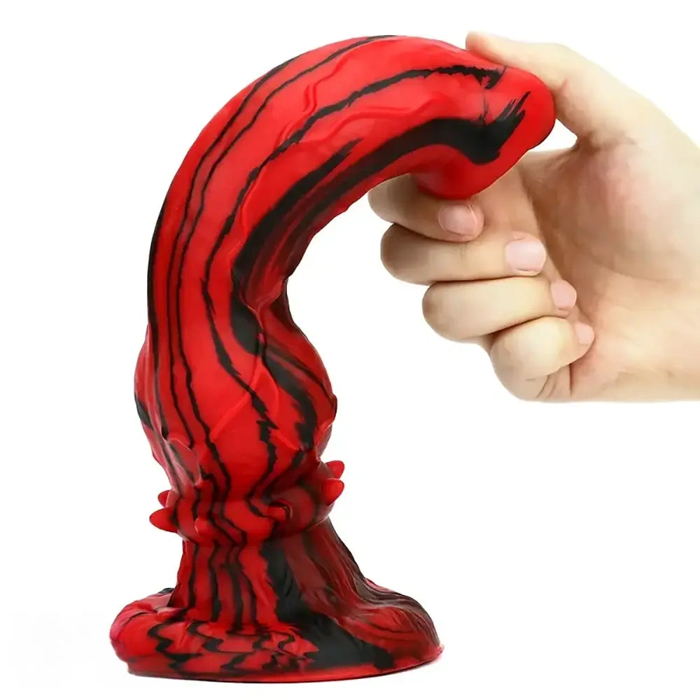 9.84in Silicone Soft Big Dog Knot Animal Dildo For Vaginal Massage