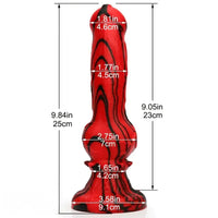 9.84in Silicone Soft Big Dog Knot Animal Dildo For Vaginal Massage