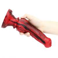 9.84in Silicone Soft Big Dog Knot Animal Dildo For Vaginal Massage
