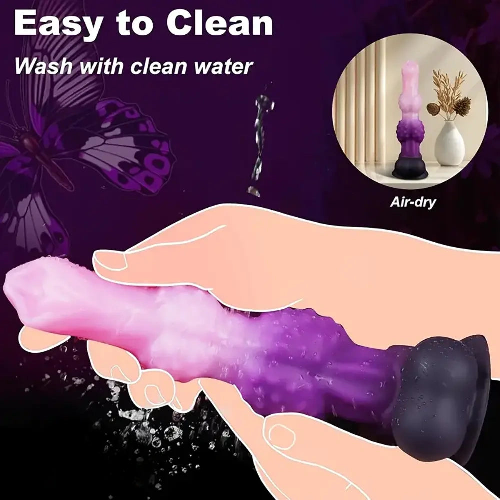 9.84in Silicone Wolf Tooth Monster Dildo Granular Sensation Large Dildo