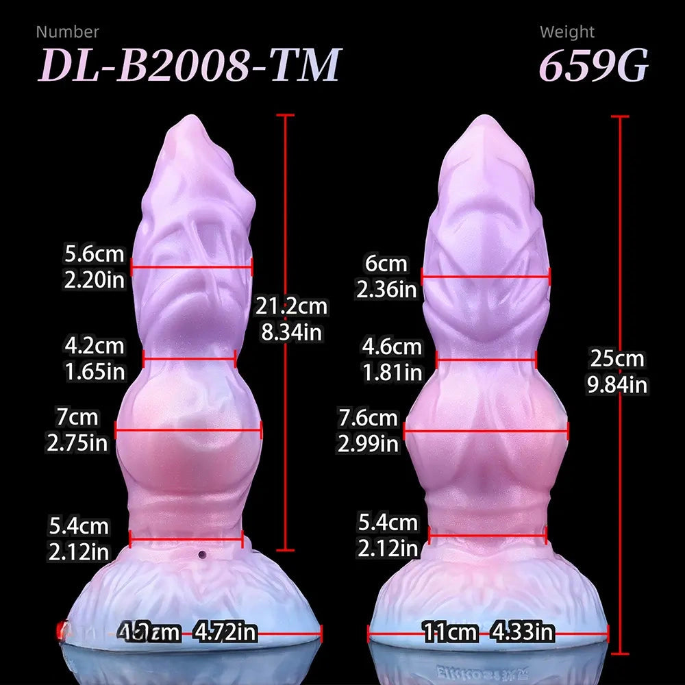 9.84in Squeeze Inflatable Alien Penis Animal Dog Dildo For Intimacy Game