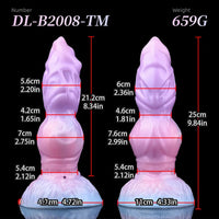 9.84in Squeeze Inflatable Alien Penis Animal Dog Dildo For Intimacy Game