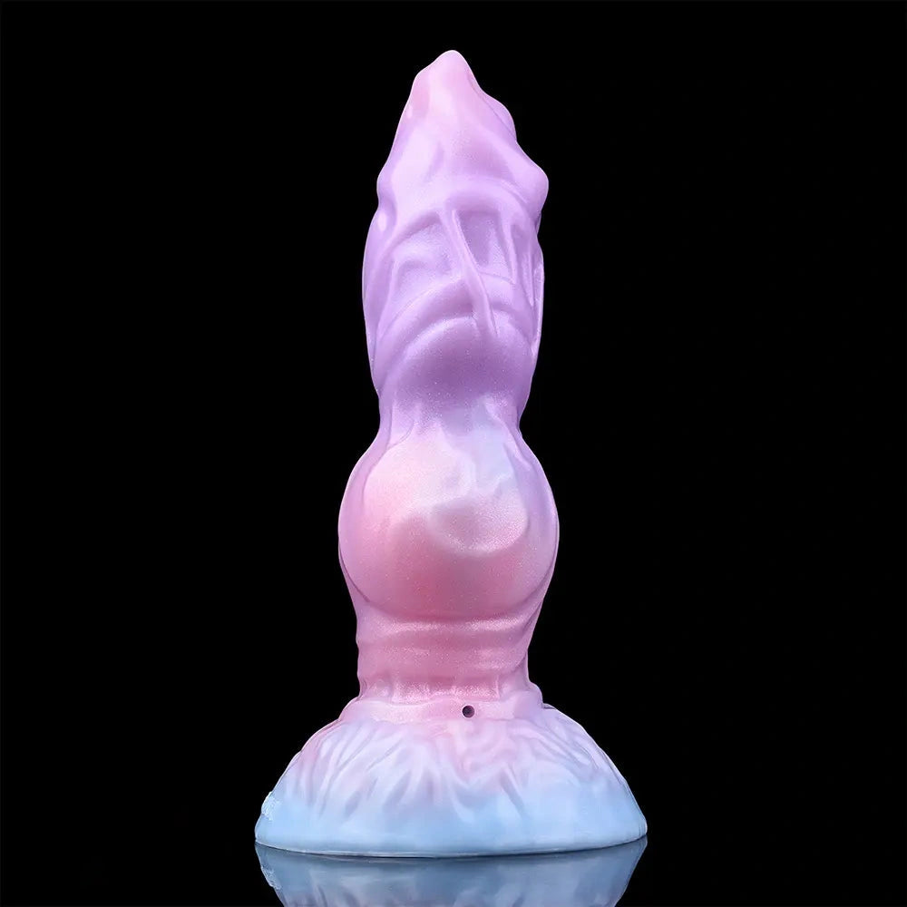 9.84in Squeeze Inflatable Alien Penis Animal Dog Dildo For Intimacy Game