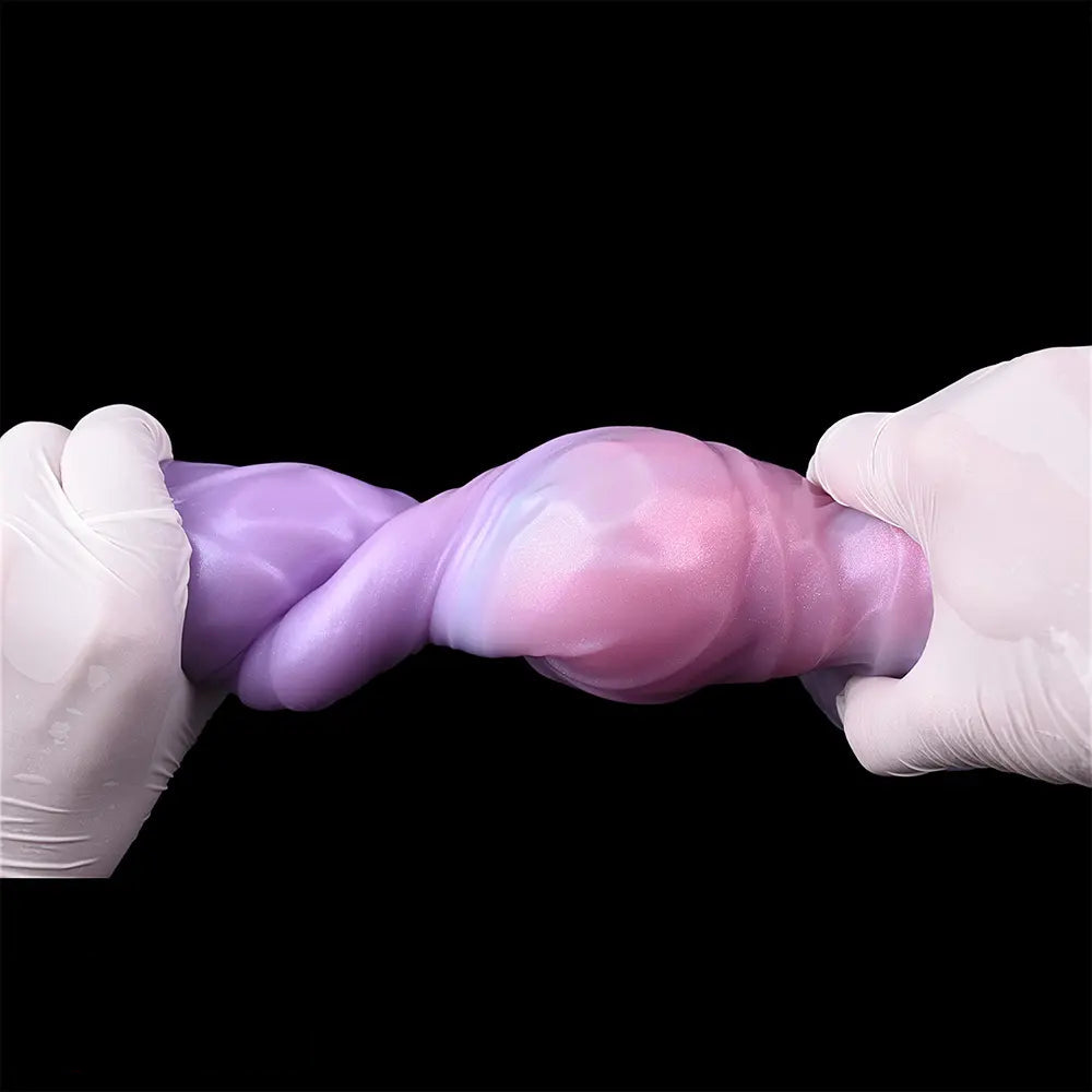9.84in Squeeze Inflatable Alien Penis Animal Dog Dildo For Intimacy Game