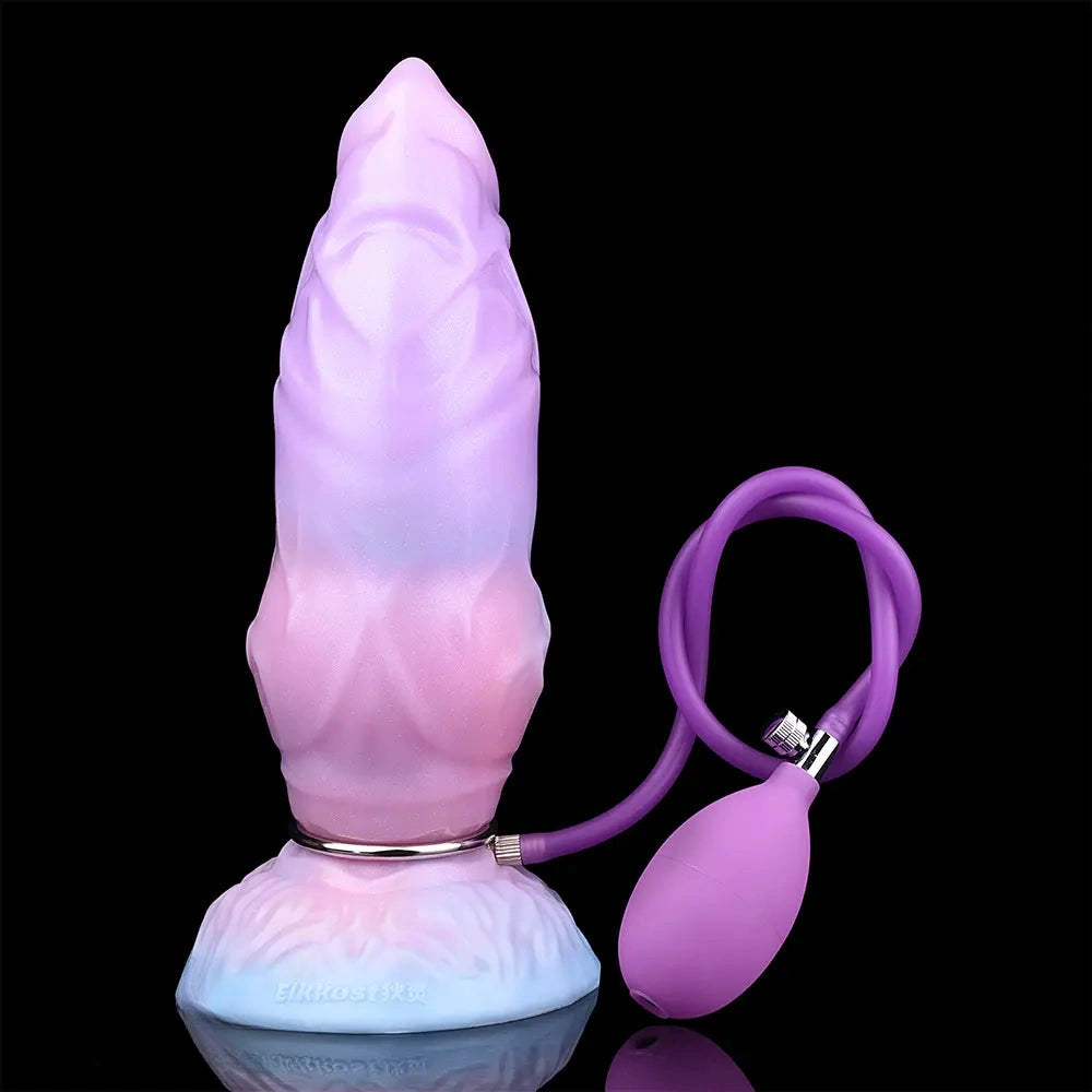 9.84in Squeeze Inflatable Alien Penis Animal Dog Dildo For Intimacy Game