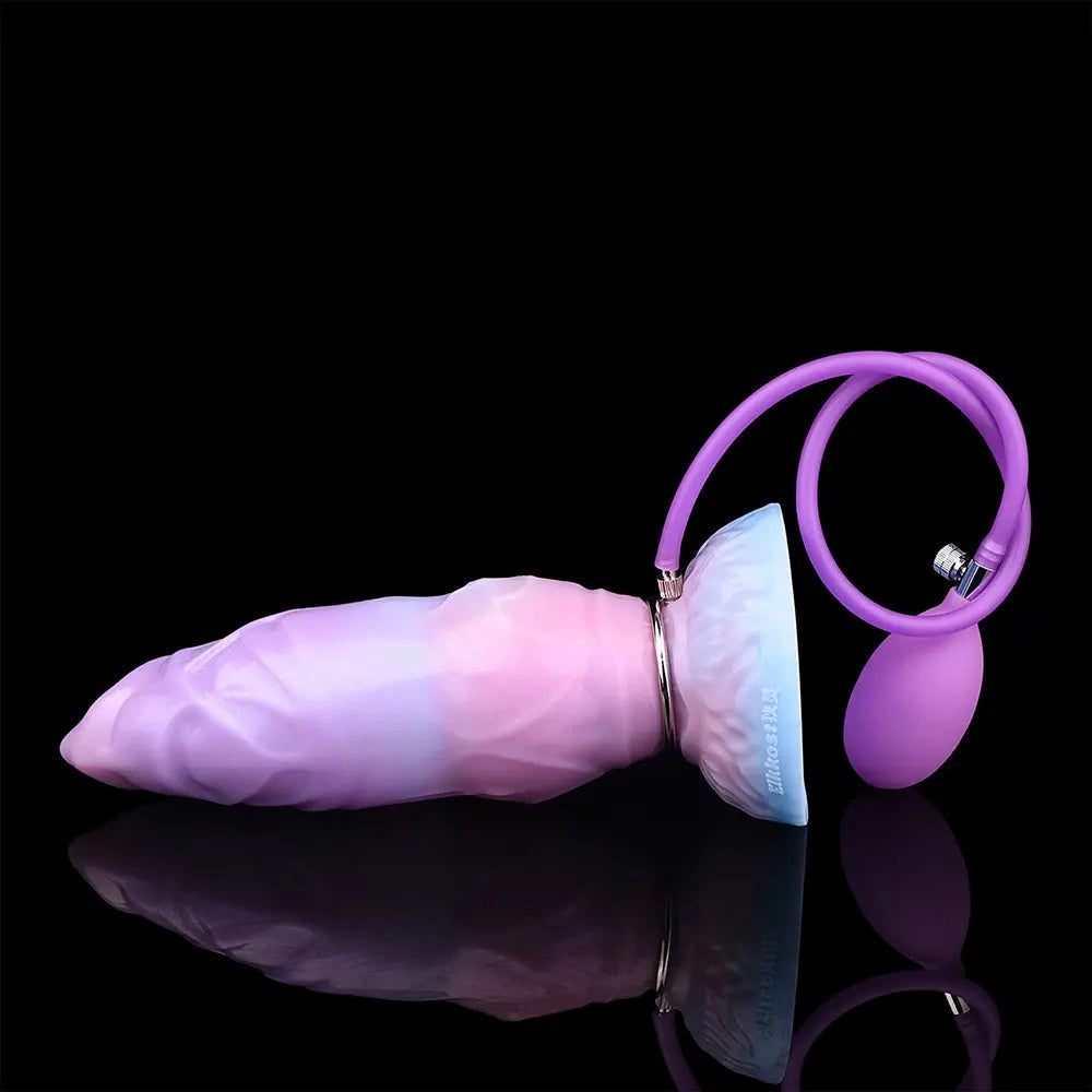 9.84in Squeeze Inflatable Alien Penis Animal Dog Dildo For Intimacy Game